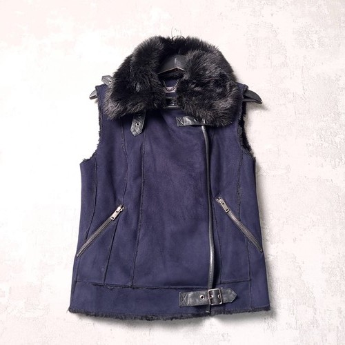 Mint velvet leather trim gilet - leather,