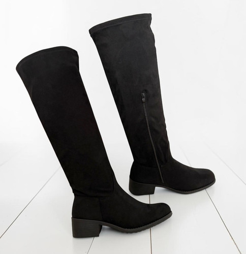 Ladies black wider calf fit - ladies,
