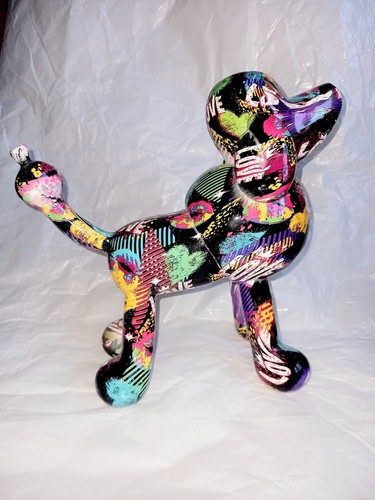 Modern graffiti dog wooden - graffiti,