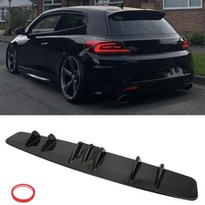 Rear Bumper Diffuser Spoiler Splitter Shark Fins Body Kits For VW Scirocco 08-17