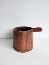 Antique Wooden Utensils Herbs Flower Windowsill Display Pot Container