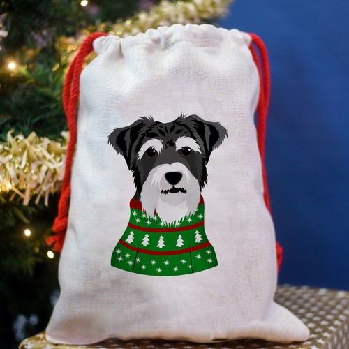 Large schnauzer christmas - large,