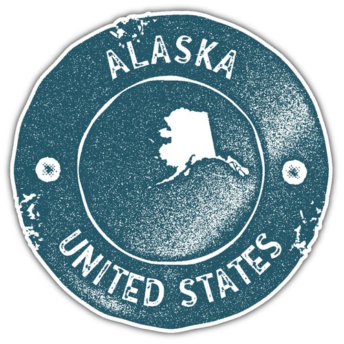 Alaska usa state map vintage - alaska,