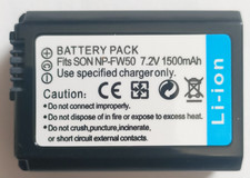 NP-FW50 Replacement Battery Sony A6000  A6500 A7R A7R II A7S A7S II-A7 A7II RX10