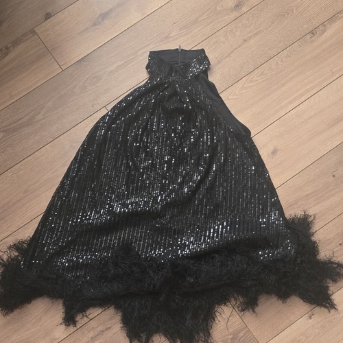 Shein black sequin halter - black,