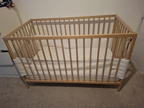 Ikea wooden crib with foam - wooden,