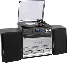 DAB/DAB+ Record Player Turntable Cassette & CD player HiFi with USB Recording