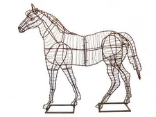 Horse Metal Wire Topiary Frame