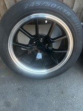 ford mustang alloys  black with polished rim