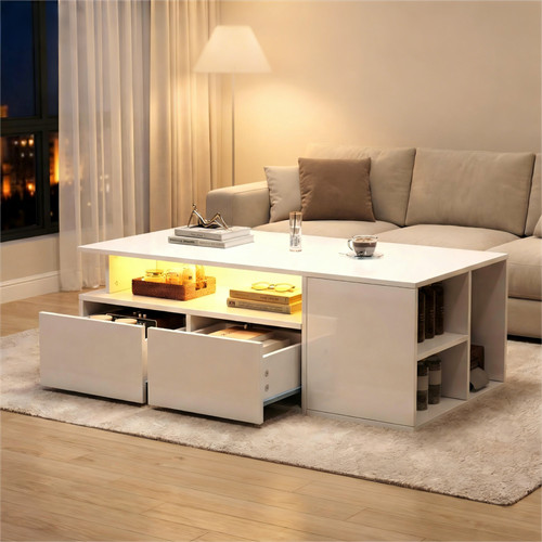 Coffee table with - with, open
