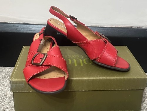 Hotter red leather low heel - ,