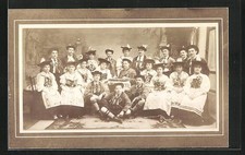 Zither, Group in Costume with Instrument, Postcard 
