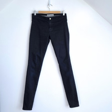 J Brand x Hussein Chalayan Jeans Skinny Black Drainpipe Stretch Low Rise W29
