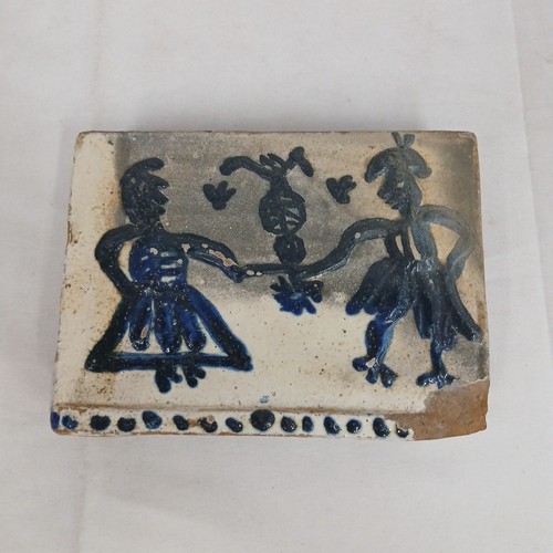 Antique clay hungarian painted - clay,