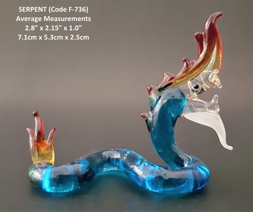 Hand blown glass dragon - glass,