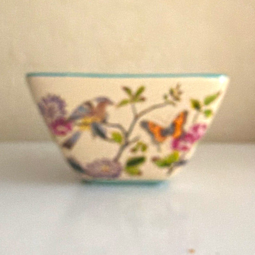 Square ceramic bowl cream - square, with