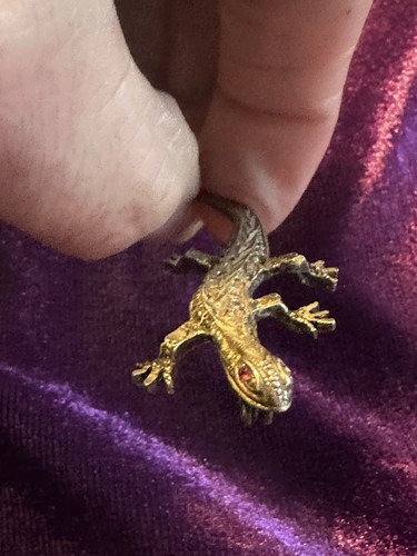 Vintage silver lizard - vintage,