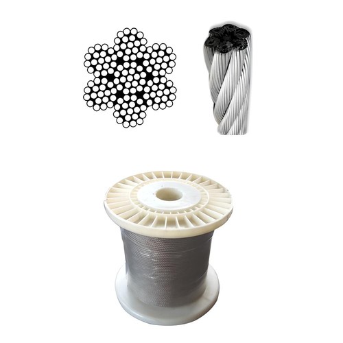 Metre wire rope 7x19 - rope, a4