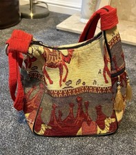 Women’s Shoulder Bag Changeable Into Backpack Hippy Camel Patchwork