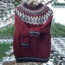 🔥Womens Winter Warm Sweater Patterned Pullover Fair Isle Jumper Long Sleeve New