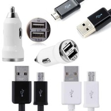 Micro USB Cable + Dual USB Car Charger for Huawei Ascend Mate 8 7 P8 P7 P6 P2 G7