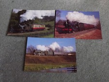 3 x Steam Loco Engine Postcard