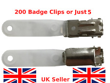 Crocodile Badge Clip x200 x5 -Card Holder Clips ID Holder Lapel Clip Free P&P UK