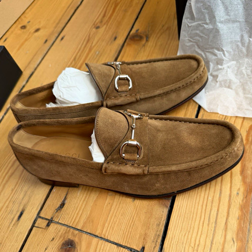 Gucci men brown suede - brown,