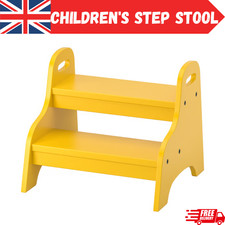IKEA TROGEN Children Step Stool Woden Kids Toddler Chair Kitchen Helper Seat New