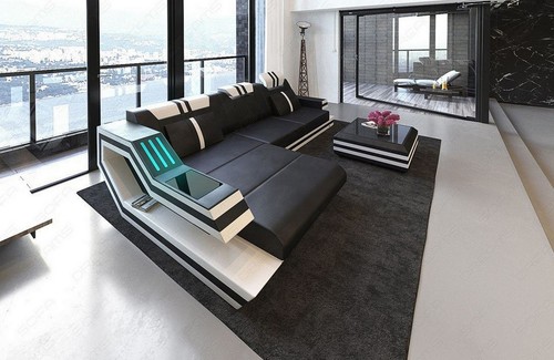 Couch leather sofa - leather,