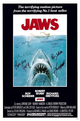 Jaws cast multi signed - cast,
