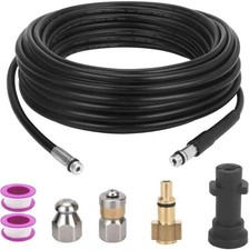 YUET 10M Pressure Washer Drain Pipe Cleaning Hose Cleaner Kit Wth Adapter, Flex