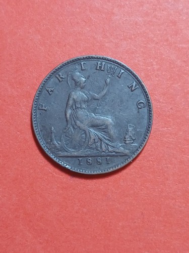 1881 victoria farthing coin - 1881, coin.