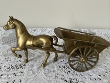 Vintage Heavy Brass Horse And