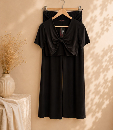 Woman lounge set black - woman, twist