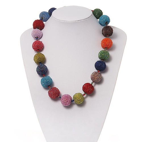 Multicoloured glass beaded - glass,
