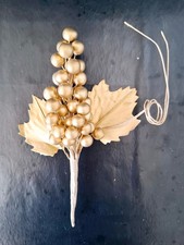 12 x Vintage Decorative Cluster Gold Grapes Ornament Leaf Design Home decoration