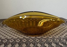 Vintage Sowerby amber glass