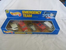 Hot Wheels Rare 1990 Emergency Team 5 Car Gift Pack  Sealed In Box