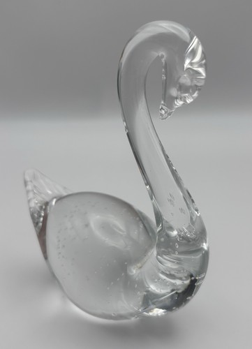Glass swan figurine - swan,