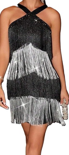 Shein fringe dress sparkly - shein,