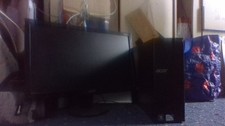 Windows 7 Acer PC black, used, super old, comes with all cables