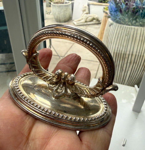 Silver plate tureen handle - silver,
