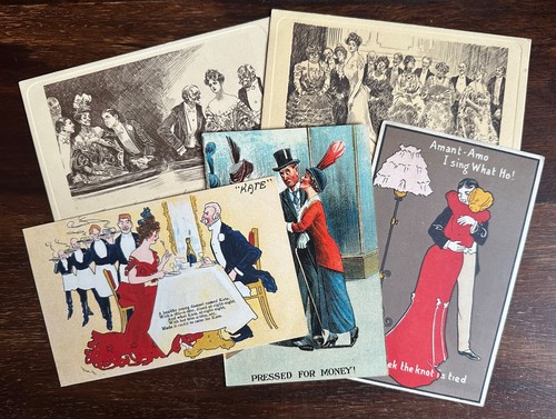 Vintage comic humour postcards - vintage,