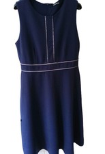 Navy A-line Fitted Shift