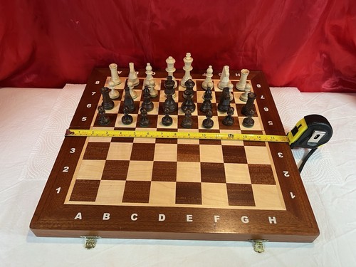 Large folding wooden chess - large,