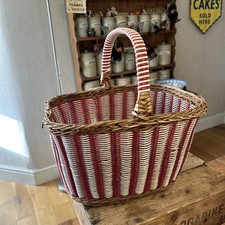 Vintage Red & White Woven