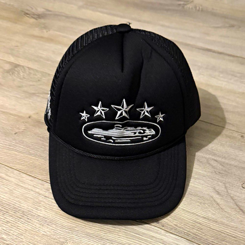 Corteiz black trucker hat - hat, mesh