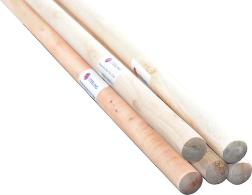 Long wooden broom handle - broom, mop