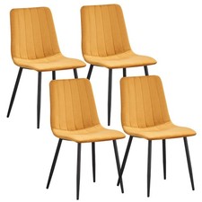 4Pcs  Dining Chairs Velvet Set